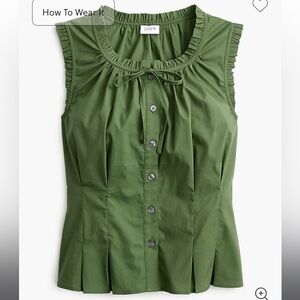 J. Crew Green Sleeveless Top